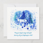 ホワイト ウィンター クリスマス カード (正面)