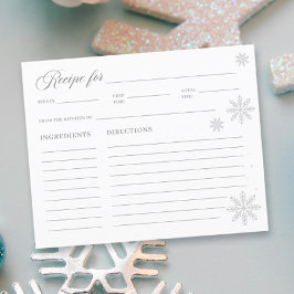 ホワイト ウィンター ブライダル シャワー レシピ カード