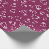 ホワイト ウェディング ローズ ウェディング シャワー ギフト シームレス ラッピングペーパー (角)