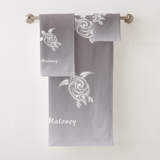 ホワイト・ウミガメのタウペ・グラダイエットの追加名 バスタオルセット (インサイチュ)