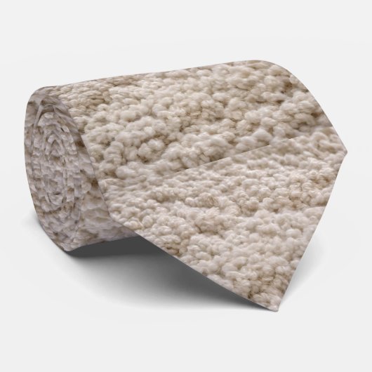 ホワイト・ウーリー・ランブズ・ウールプリント ネクタイ (ロール)