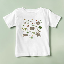 ホワイト・オポッサム・ライト・コテージコア・ウッドランド・アウトフィット ベビーTシャツ