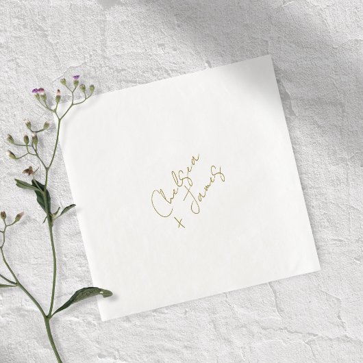 ホワイト&オリーブグリーンスクリプトミニマル結婚リスト