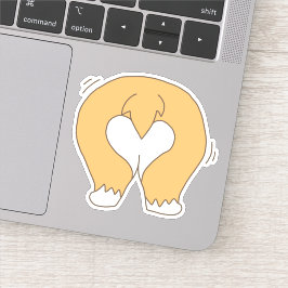 ホワイト&オレンジコおもしろいルギお尻スケッチ シール