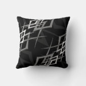 ホワイト・オン・ブラック「トーン」枕 クッション (裏面)