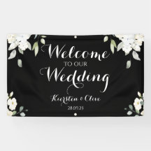 ホワイト·オン·ブラック·フローラがデルの結婚