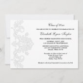 ホワイト・オン・ホワイト卒業発表 招待状 (正面)