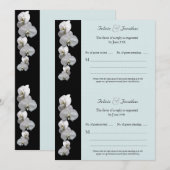 ホワイト オーキッドの出欠確認 招待状 (正面/裏面)