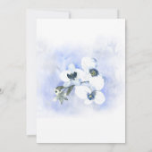 ホワイト オーキッド グリーン 花材 キリスト教 ウェディング 招待状 (裏面)