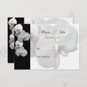 ホワイト オーキッド テーブル シーティング カード (正面/裏面)