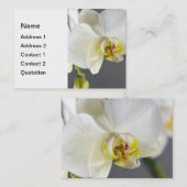 ホワイト オーキッド フラワー 名刺 (正面/裏面)