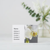 ホワイト オーキッド フラワー 名刺 (スタンド正面)