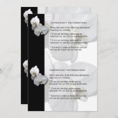 ホワイト オーキッド 情報シート 4 招待状 (正面/裏面)