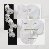 ホワイト オーキッド RSVP 招待状 (正面/裏面)