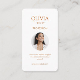 ホワイト/オークレフォトソーシャルQRコード 名刺