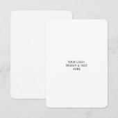 ホワイト オーダーメイド – ロゴとテキストを入力 案内状 (正面/裏面)