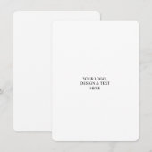 ホワイト オーダーメイド – ロゴとテキストを入力 案内状 (正面/裏面)