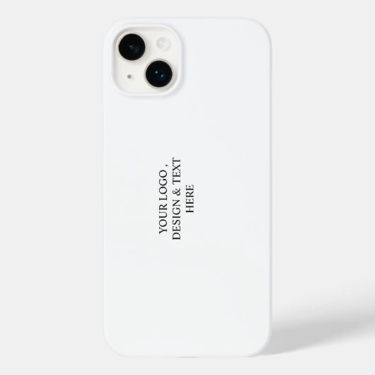 ホワイト オーダーメイド – ロゴとテキスト Case-Mate iPhoneケース (裏面)