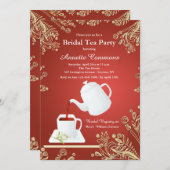 ホワイト・カップ・オブ・ティー・招待状 招待状 (正面/裏面)
