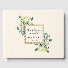 ホワイト カラーリリーとユーカリのウェディング ゲストブック