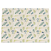 ホワイト カラーリリーとユーカリ ラージペーパーバッグ (正面)