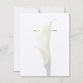 ホワイト カラー ユリ Save the Date 発表 セーブザデート (裏面)