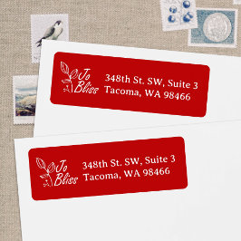 ホワイト・カンパニー・ロゴ・ホリデー・レッド・差出人住所 ラベル