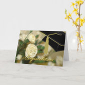 ホワイト・カーネーションズの卒業カード カード (黄色い花)
