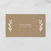 ホワイト、クラフトおよびビ素朴ジネスカード 名刺 (正面)