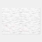 ホワイト&クリームナチュラル素朴樺の木バークのテクスチャ ラッピングペーパーシート (正面2)