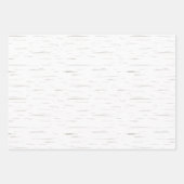 ホワイト&クリームナチュラル素朴樺の木バークのテクスチャ ラッピングペーパーシート (正面)