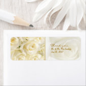 ホワイト – クリームバラ結婚ズサンキューラベル ラベル (インサイチュ)