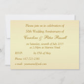 ホワイト – クリームバラ記念日を保存 セーブザデート (裏面)