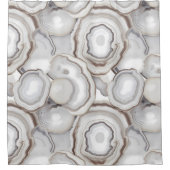 ホワイト クリーム ニュートラル アゲート ストーン シャワーカーテン (正面)