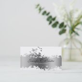 ホワイト&グランジシルバーストライプ&バ飛んでいるリッツ 名刺 (スタンド正面)