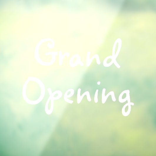 ホワイト グランドオープン 店舗窓 ビジネス風 ウィンドウサイン (シート3)