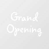 ホワイト グランドオープン 店舗窓 ビジネス風 ウィンドウサイン (シート)