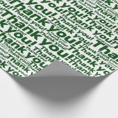 ホワイト＆グリーン庭園管理サービス - ありがとう！ -  ラッピングペーパー (角)