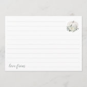 ホワイト&グレーフローラカボチャ赤ちゃんシャワー アドバイスカード (裏面)