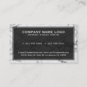 ホワイト&グレーマーブルプリント 名刺 (裏面)