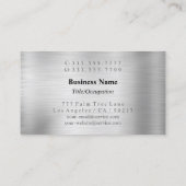 ホワイト&グレーモノグラム&名前、ブラック&シルバー、Vs 2 名刺 (裏面)