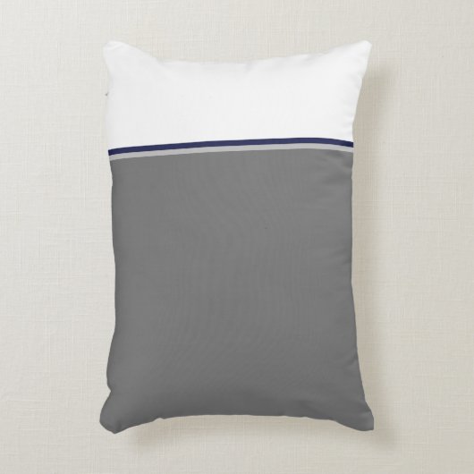 ホワイト、グレー、ネイビーのモダン装飾用クッション アクセントクッション (正面(垂直))