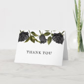 ホワイト ゴシック ヴィンテージ ローズ ブライダルシャワー サンキューカード (正面)