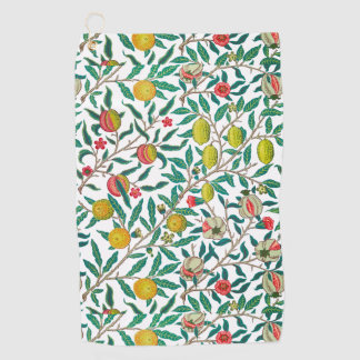 ホワイト·ゴルフ·タオルのウィリアム·モリス·ポメグラネート ゴルフタオル