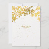 ホワイト ゴールデン モダン 招待状 (裏面)