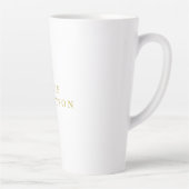 ホワイト＆ゴールドのカラーリングがおしゃれなシンプルデザイン カフェラテマグ (右)