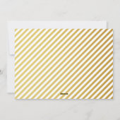 ホワイト＆ゴールドのストライプ シーズンズ・グリーティングカード写真 シーズンカード (裏面)