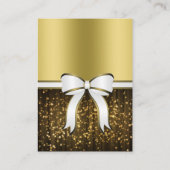 ホワイト＆ゴールドのリボン ウェディングレセプション エンクロージャー (裏面)