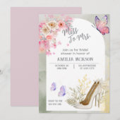 ホワイト＆ゴールドの水彩画の結婚前お披露目招待状 招待状 (正面/裏面)