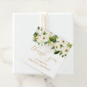 ホワイト＆ゴールドの花柄、感謝の気持ちを伝えるタグ フェイバータグ (インサイチュ)